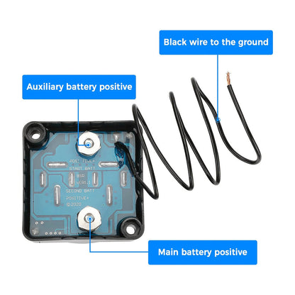 Kemimoto 12V 140A Dual Battery Waterproof Voltage Sensitive Relay