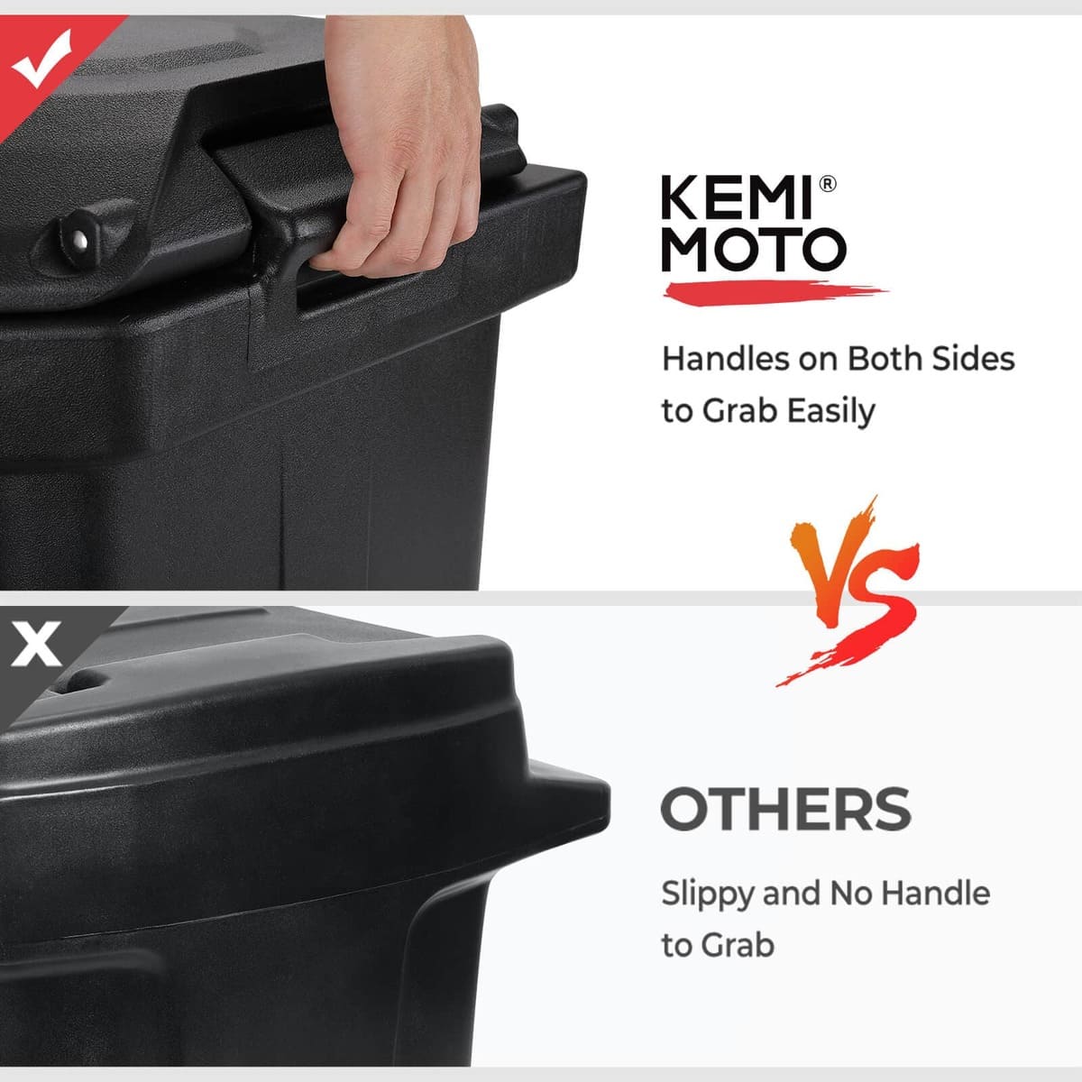 Kemimoto '13-'23 Polaris Ranger XP 1000 Big Size Cargo Box - Driver & Passenger Side