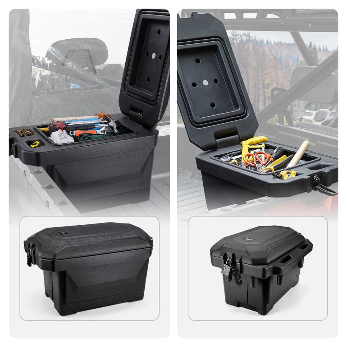 Kemimoto '13-'23 Polaris Ranger XP 1000 Big Size Cargo Box - Driver & Passenger Side