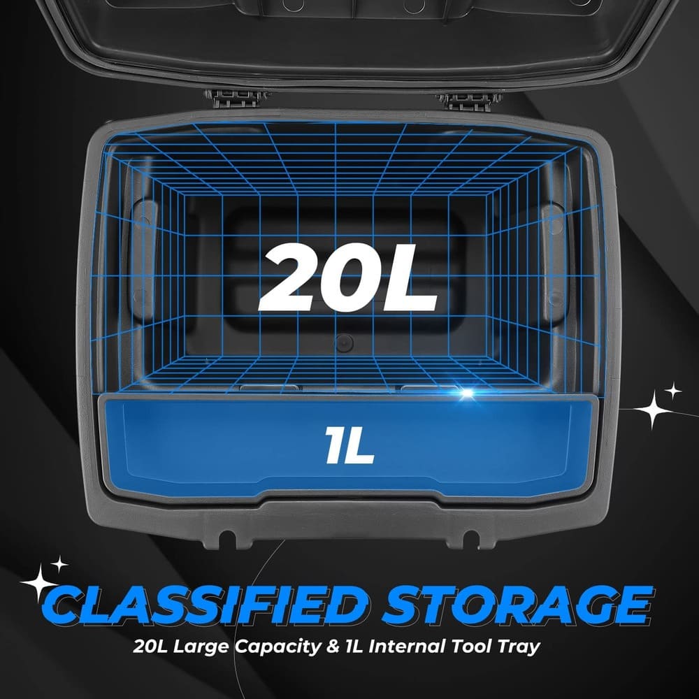 Kemimoto '13-'24 Polaris Ranger 1000/ General 21L Classified Tool Box