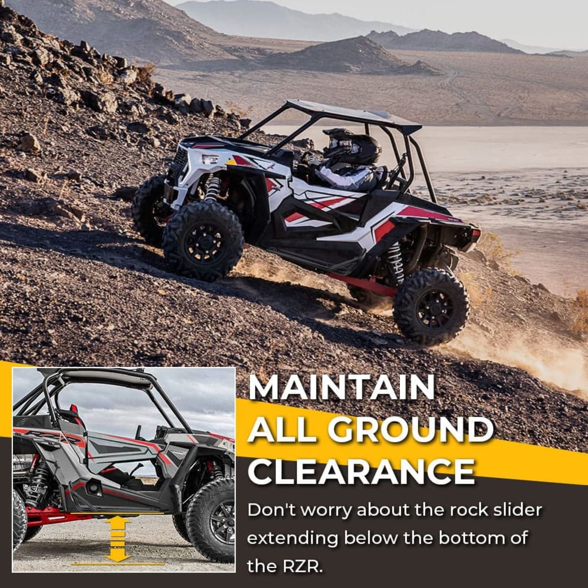 Kemimoto '14-'22 Polaris RZR XP 1000 Front Side Door Bags & Side Nerf Bars Rock Sliders