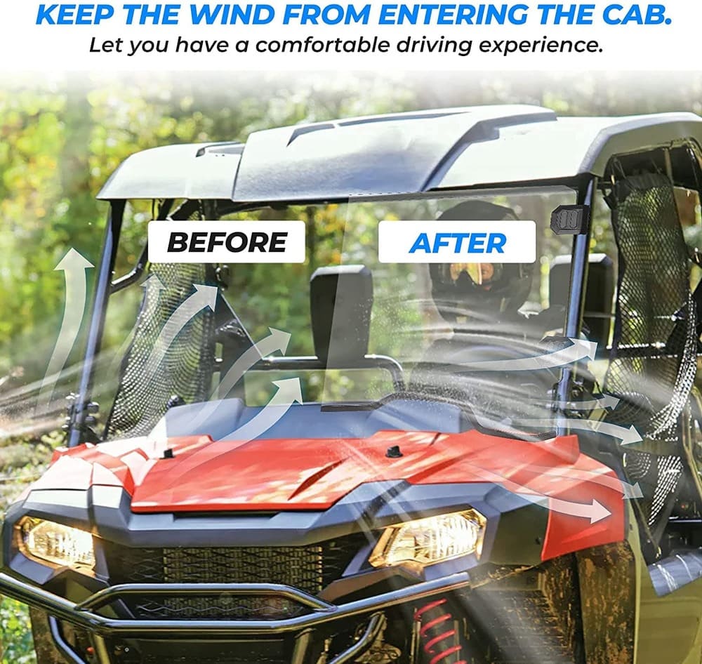 Kemimoto '14-'23 Pioneer 700/700-4 Front Windshield Polycarbonate