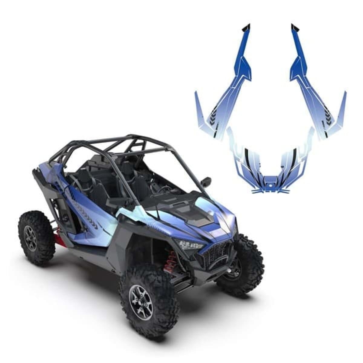 Kemimoto '14-'23 Polaris RZR Pro XP Sky Blue Graphics Wraps