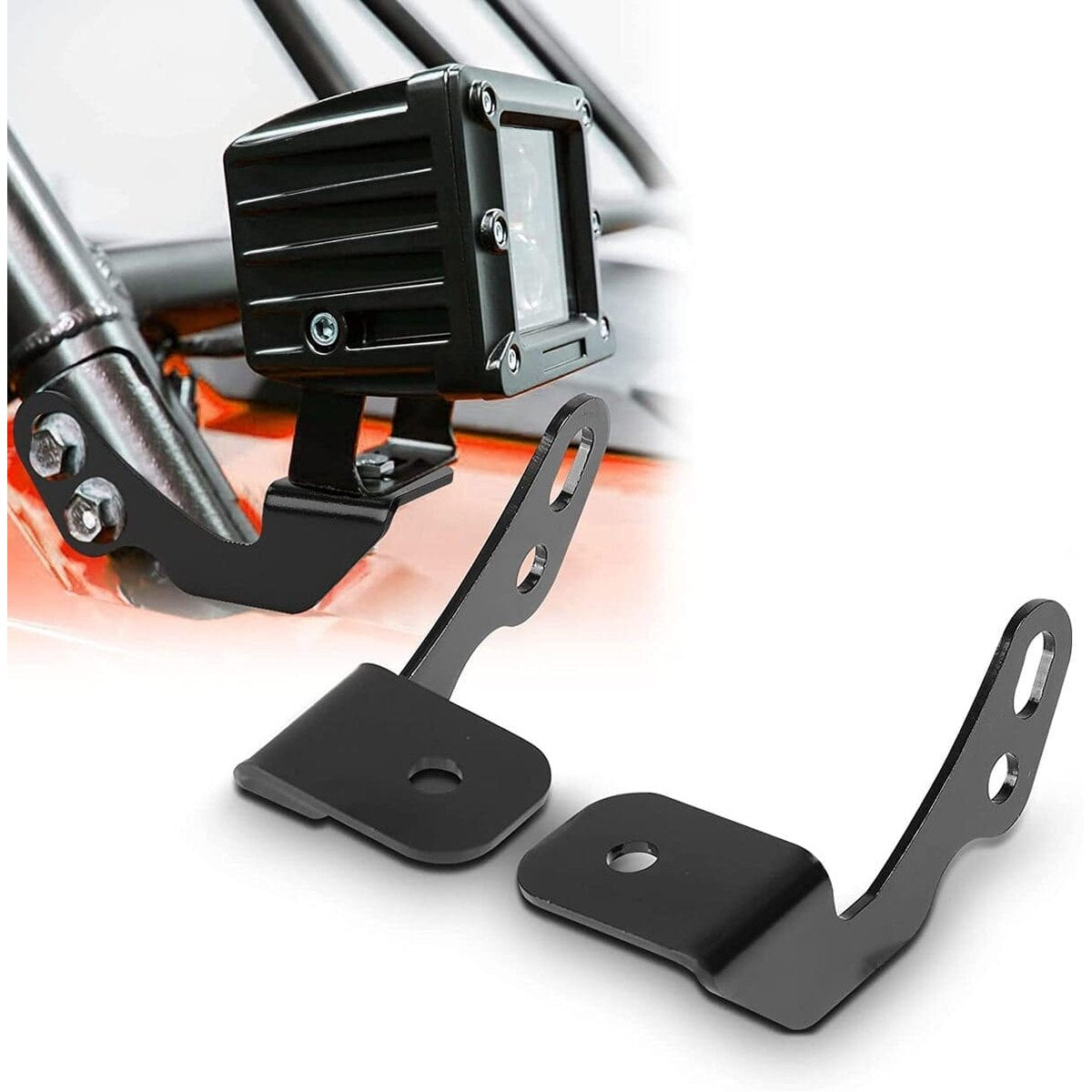 Kemimoto '14-'23 Polaris RZR XP 1000 A-Pillar LED Light Bracket Mount - Pair