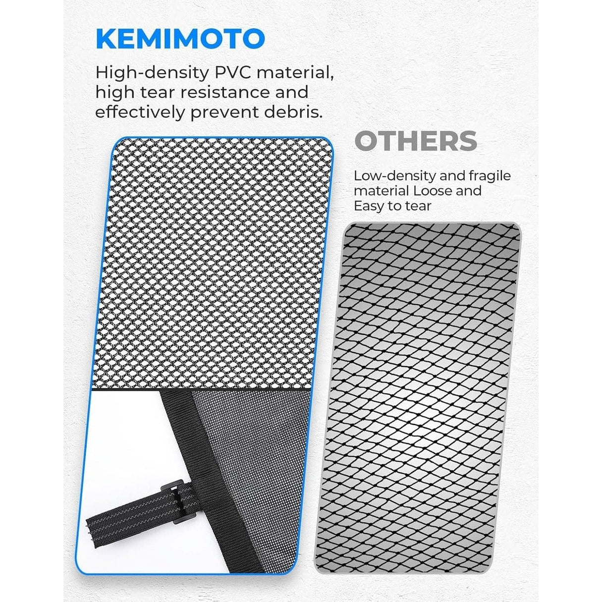 Kemimoto '14-'23 Polaris RZR XP 1000 Mesh Shield Protective Door Net