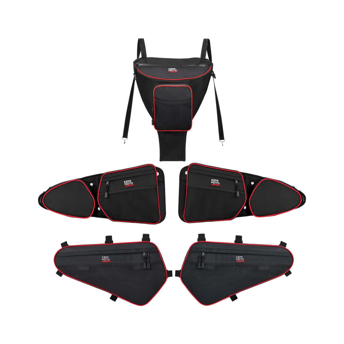 Kemimoto '14-'23 Polaris RZR XP 1000 Storage Bag Set - 5 Pcs
