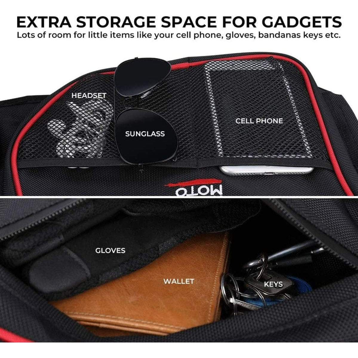 Kemimoto '14-'23 Polaris RZR XP 1000 Storage Bag Set - 5 Pcs