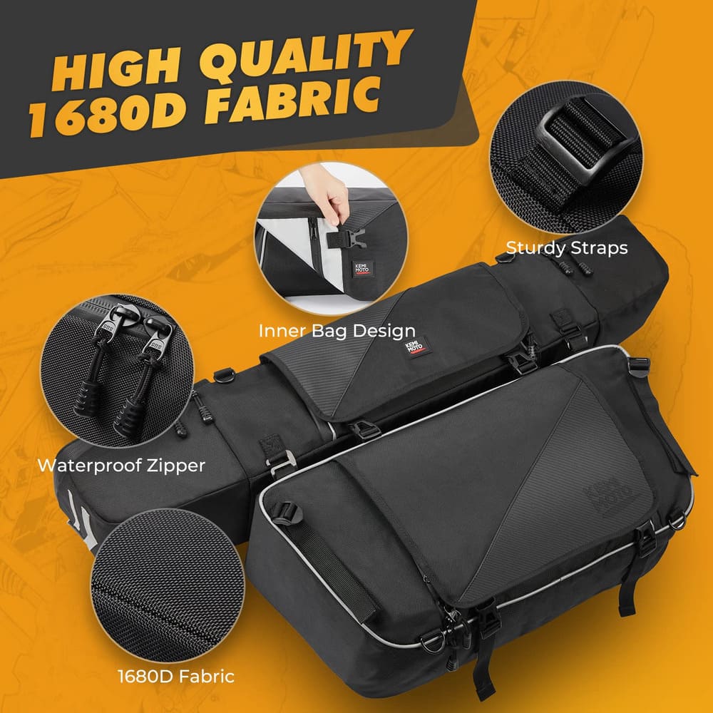 Kemimoto '14-'23 Polaris RZR XP 1000 Upgraded 1680D Rear Cargo Bag