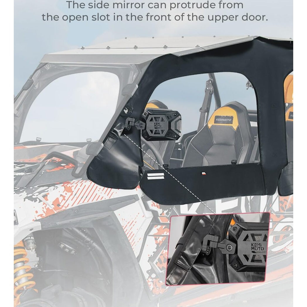 Kemimoto '14-'23 Polaris RZR XP 4 1000 Soft Upper Door Cab Enclosure Set