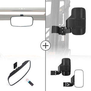 Kemimoto '15-'24 Polaris Ranger XP 1000 Rear View Mirror & Side Mirrors