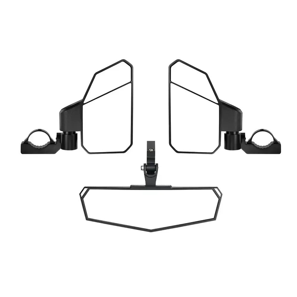 Kemimoto 1.6"-2" Roll Bar UTV Side Mirrors & Center Mirror