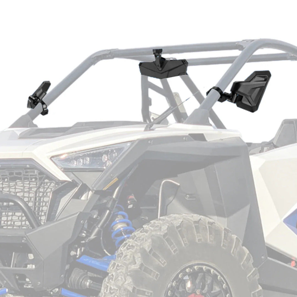 Kemimoto 1.6"-2" Roll Bar UTV Side Mirrors & Center Mirror