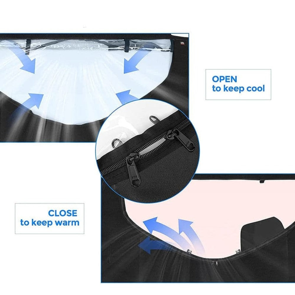 Kemimoto '16-'23 Honda Pioneer 1000-5 Open Window Fabric Rear Panel