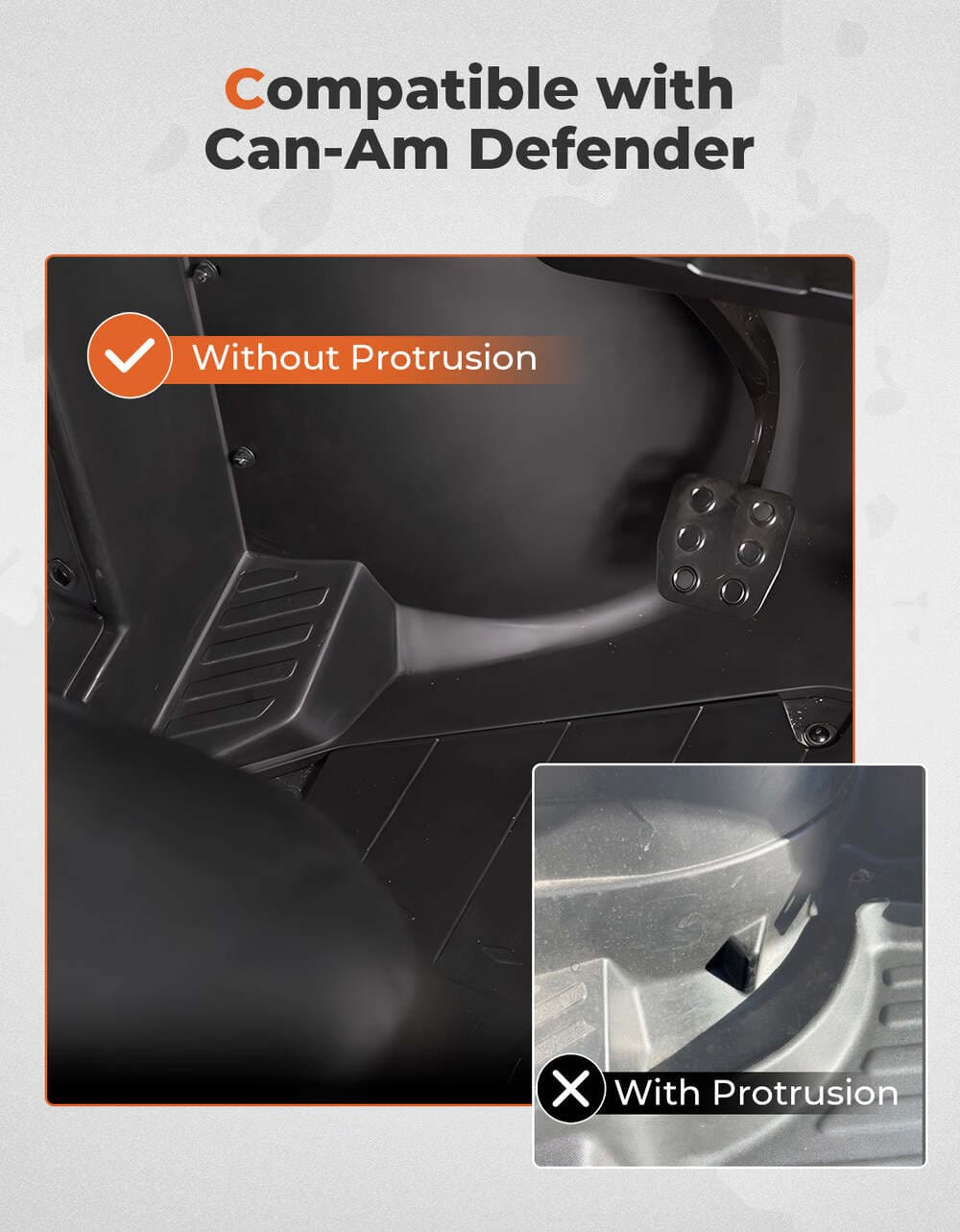 Kemimoto '16-'24 Can-Am Defender TPE Floor Mats