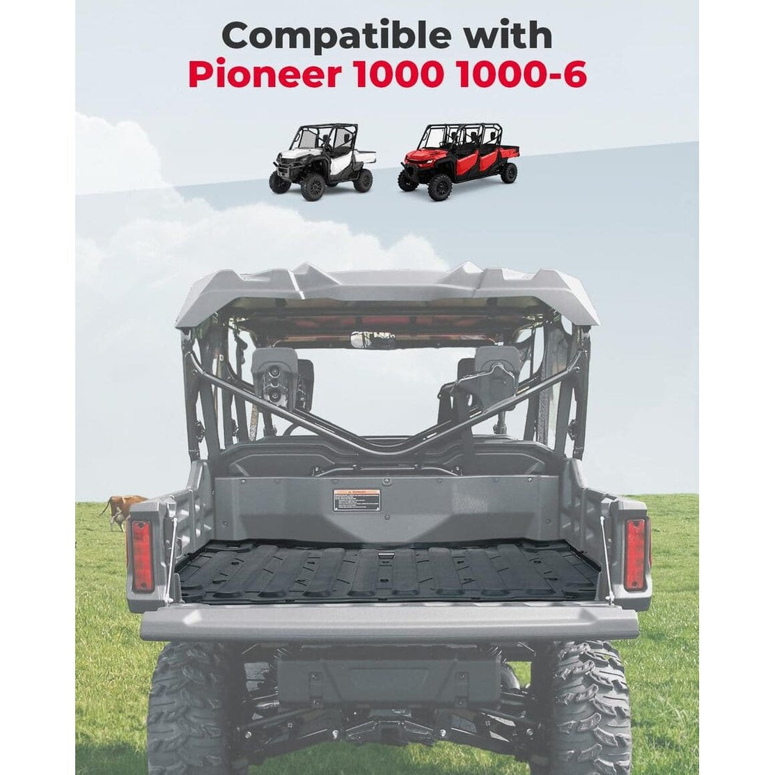 Kemimoto '16-'24 Honda Pioneer 1000 / 1000-6 UTV Bed Liner Mat