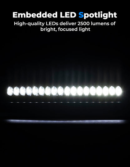 Kemimoto '16-'24 Honda Pioneer 1000 Sport Hood Scoop w/LED Spot Light