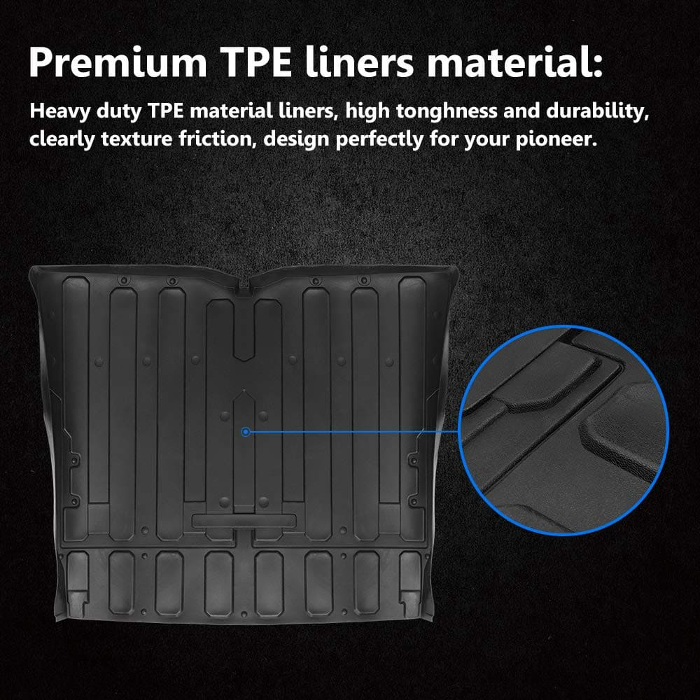 Kemimoto '16-'24 Honda Pioneer 1000-5 Rubber Bed Mat Liner