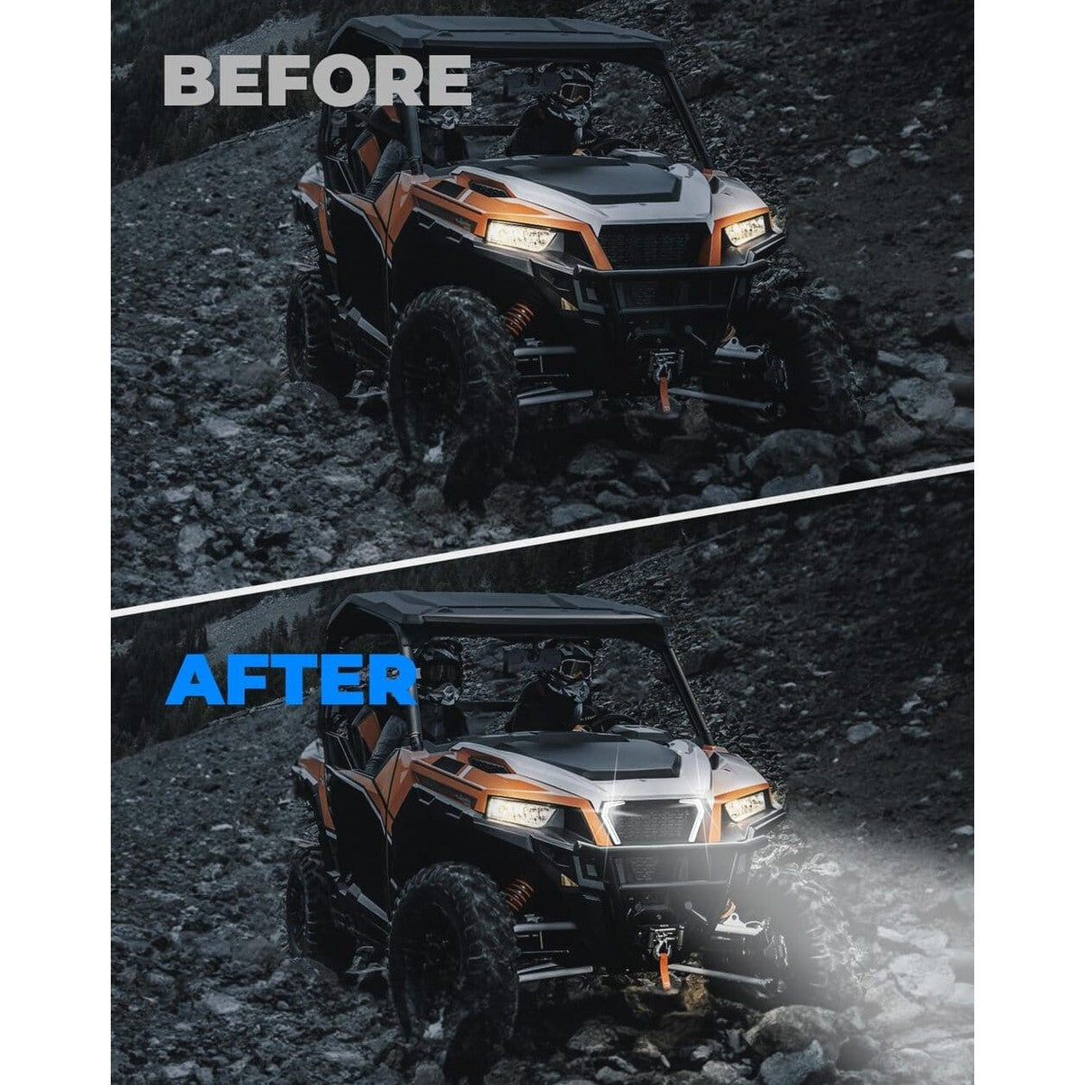 Kemimoto '16-'24 Polaris General 1000 2x Front Fang Accent Light Turn Signal
