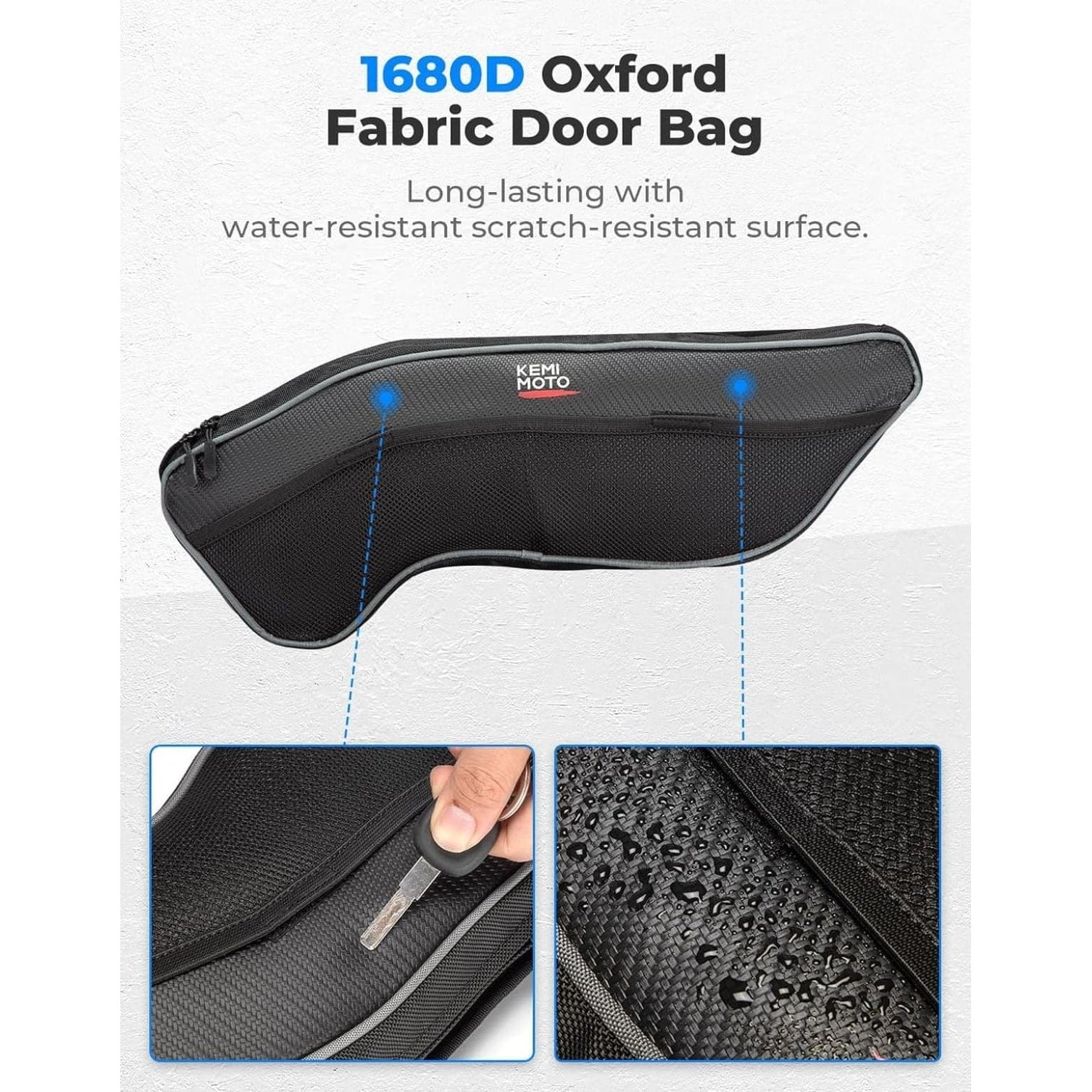 Kemimoto '16-'24 Polaris General 1000/4 1000 Front Upper Door Bags - 2PCS