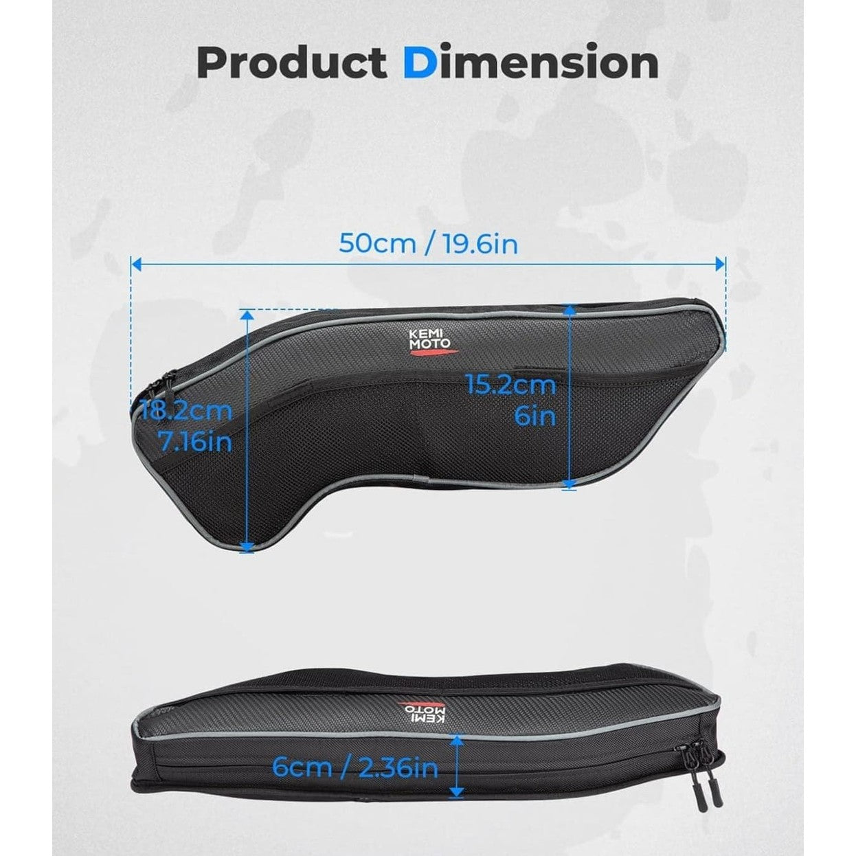 Kemimoto '16-'24 Polaris General 1000/4 1000 Front Upper Door Bags - 2PCS