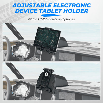Kemimoto '16-'24 Polaris General 1000 Electronic Tablet Device Holder Mount