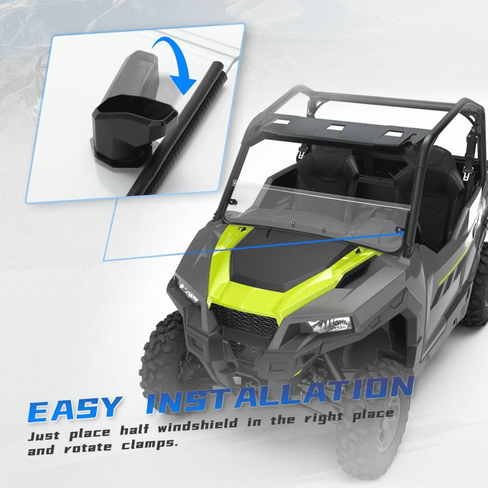 Kemimoto '16-'24 Polaris General Half Windshield