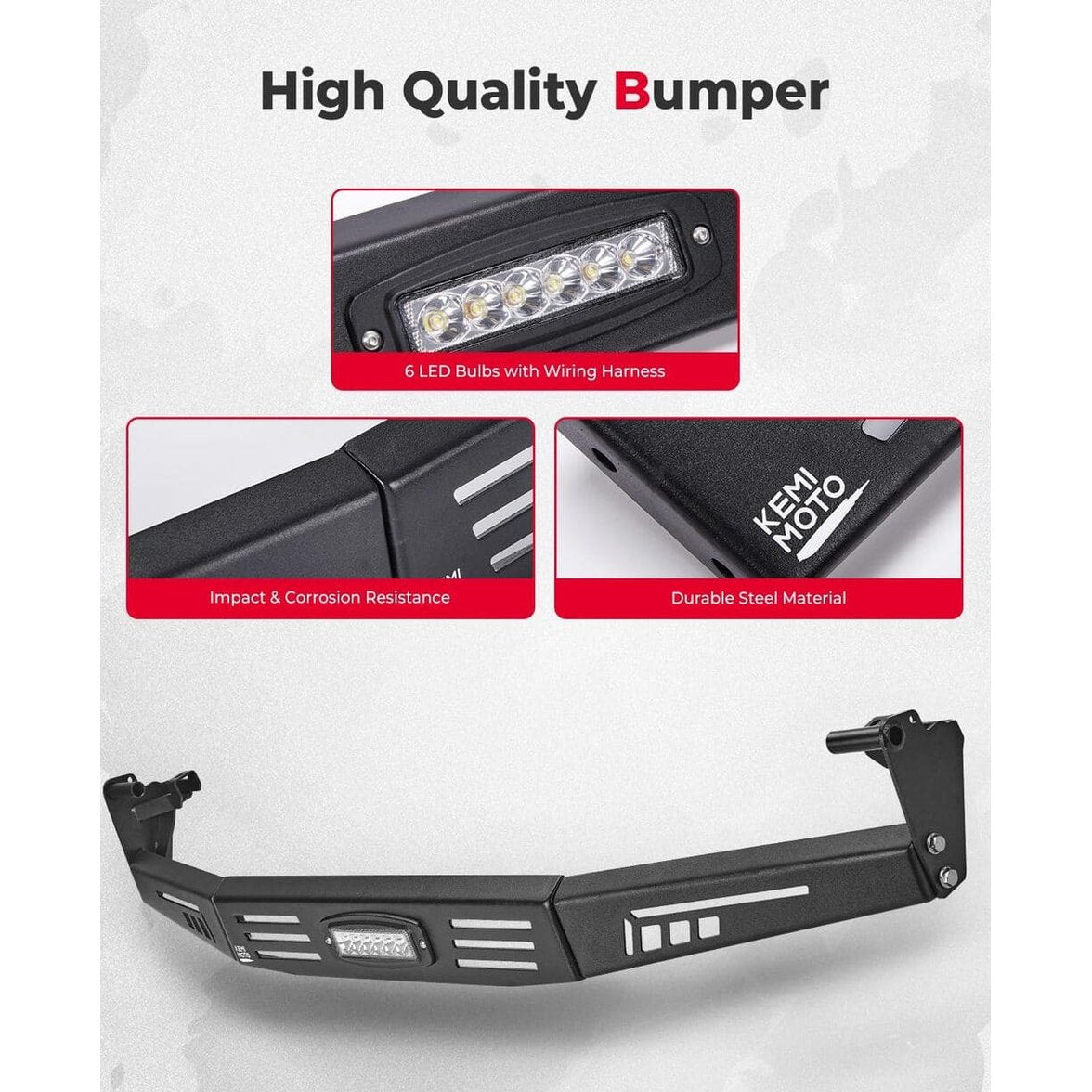 Kemimoto '16-'25 Honda Pioneer 1000/1000-6 Rear Bumper