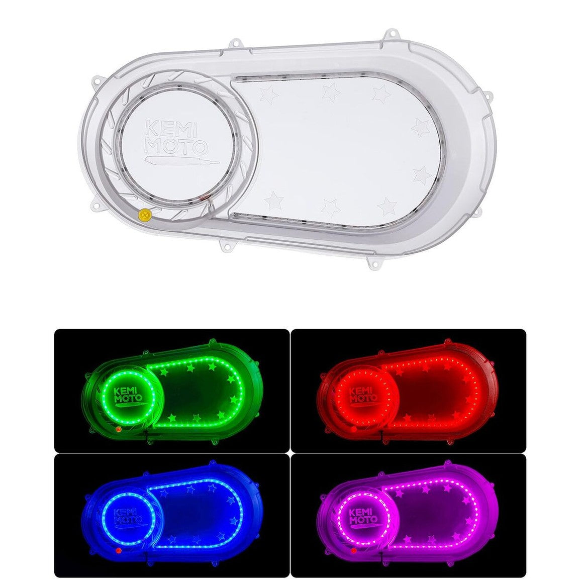 Kemimoto '17-'21 Polaris RZR / Ranger Outer Clutch Cover w/ RGB Lights
