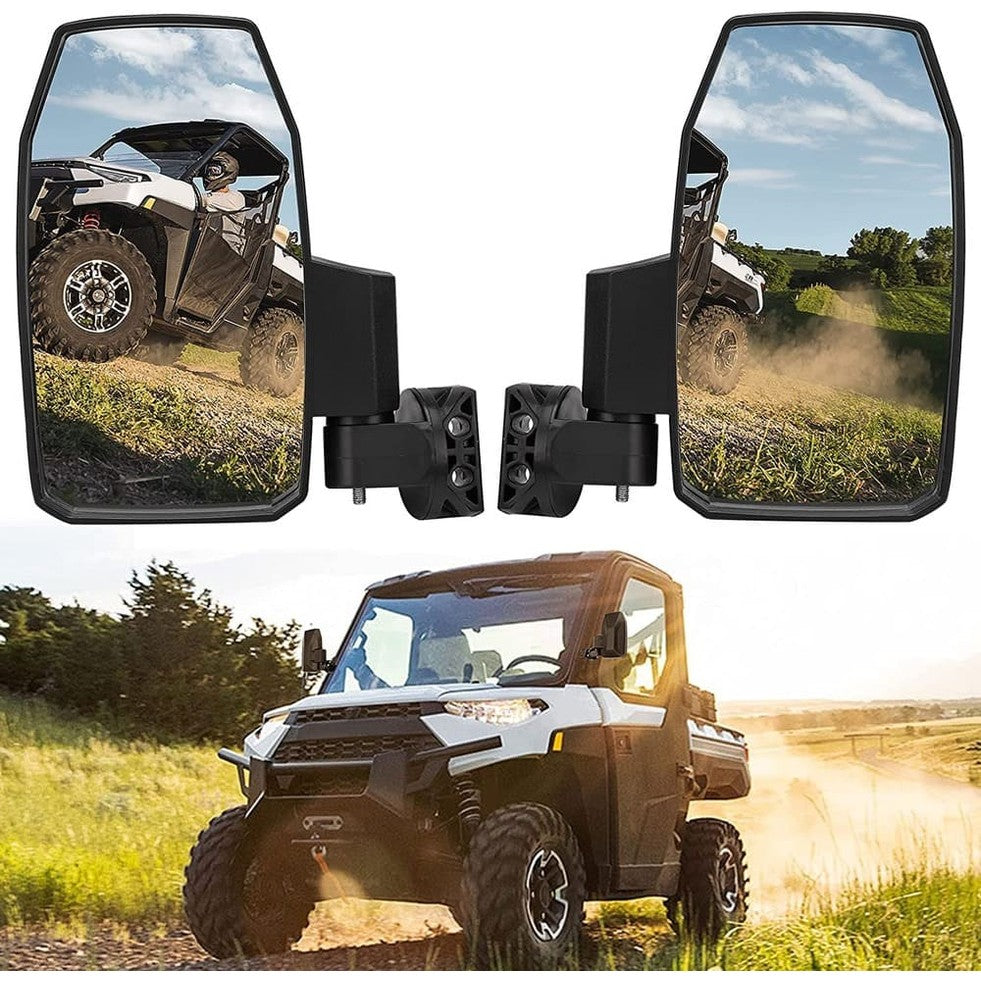 Kemimoto Polaris Ranger XP 1000 Pro Fit Wide UTV Side Mirrors  - 1 Pair