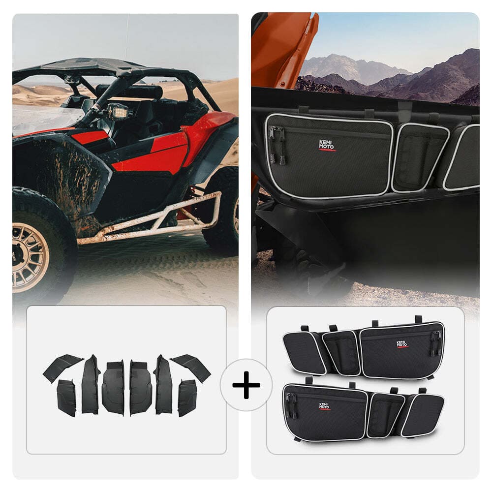 Kemimoto '17-'23 Can-Am Maverick X3 Extended Fender Flares & Door Bags