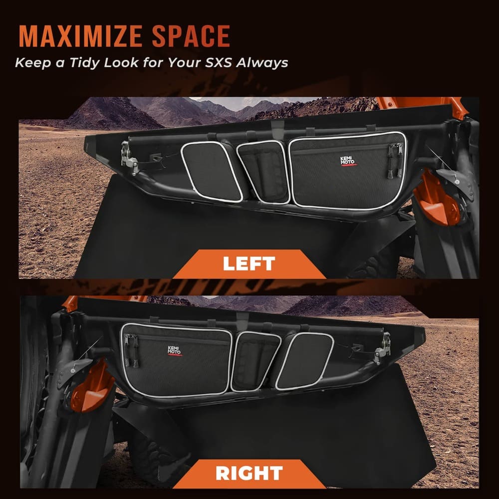 Kemimoto '17-'23 Can-Am Maverick X3 Front & Rear Storage Bags