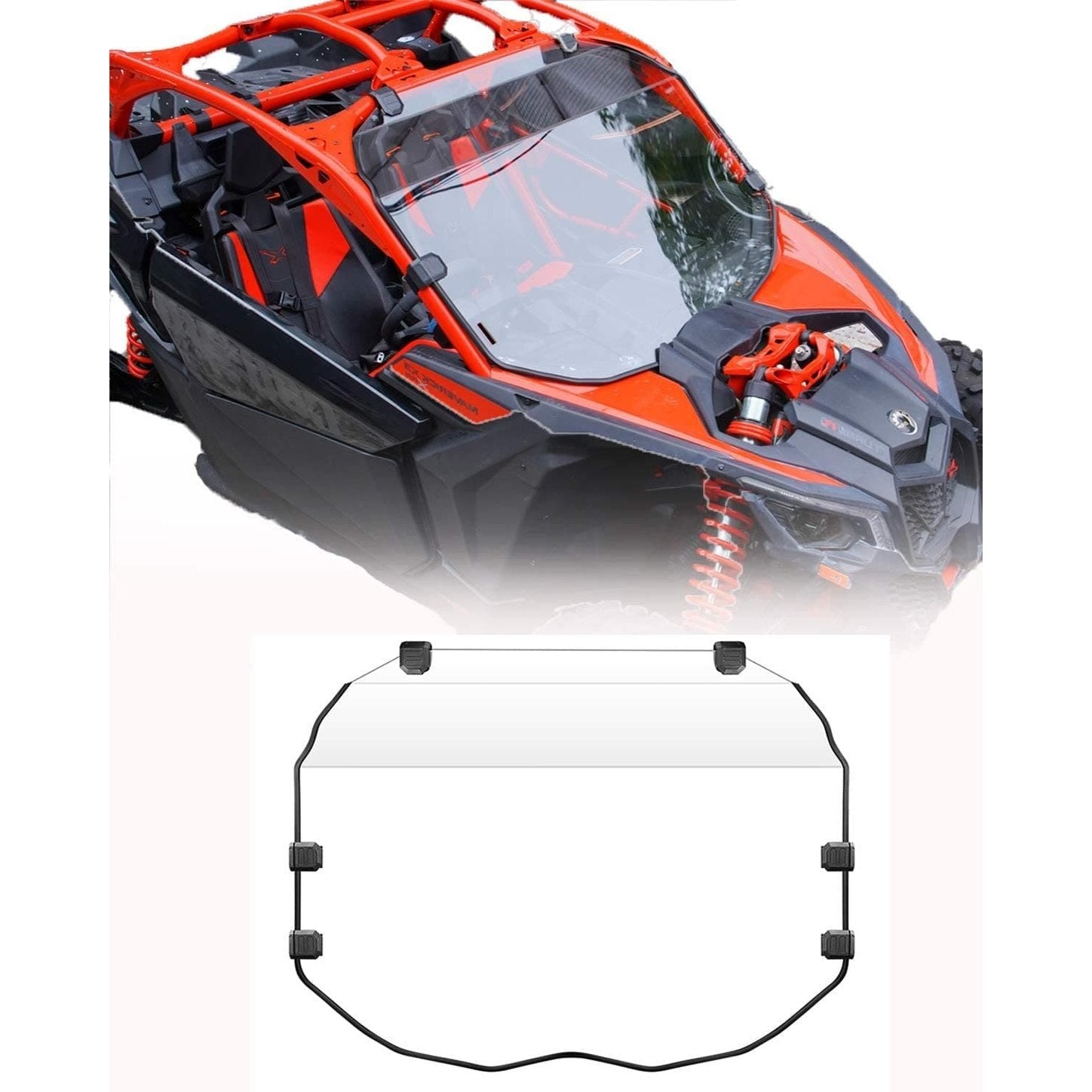 Kemimoto '17-'23 Can-Am Maverick X3 Full Windshield Wiper & Washer