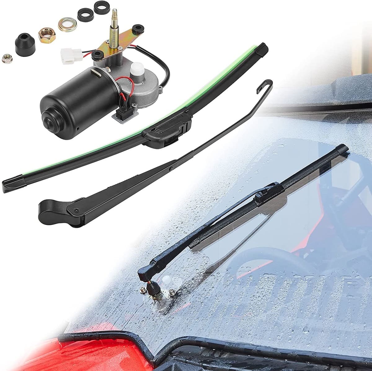 Kemimoto '17-'23 Can-Am Maverick X3 Full Windshield Wiper & Washer