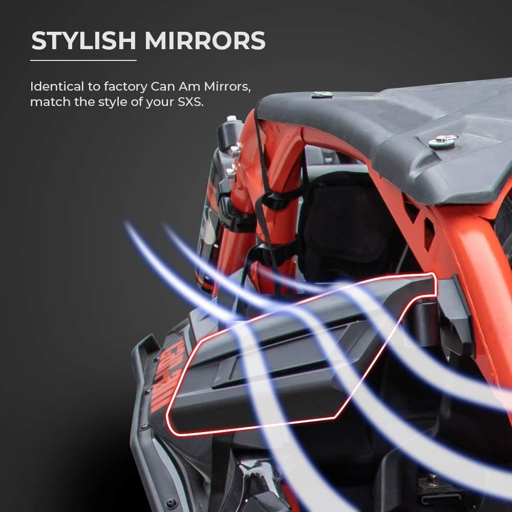 Kemimoto '17-'23 Can-Am Maverick X3/X3 MAX Side Mirrors - One Pair