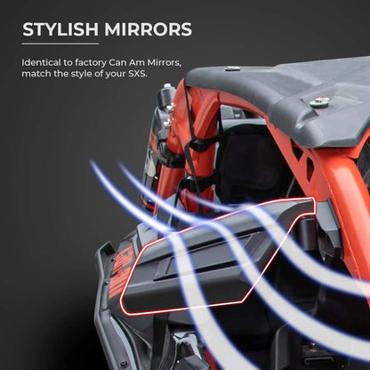 Kemimoto '17-'23 Can-Am Maverick X3/X3 MAX Side Mirrors - One Pair