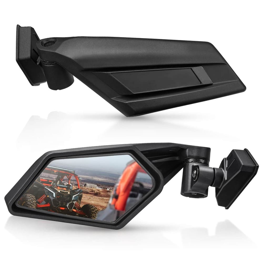 Kemimoto '17-'24 Can-Am Maverick X3 Front Door Storage Bags & Side View Mirror