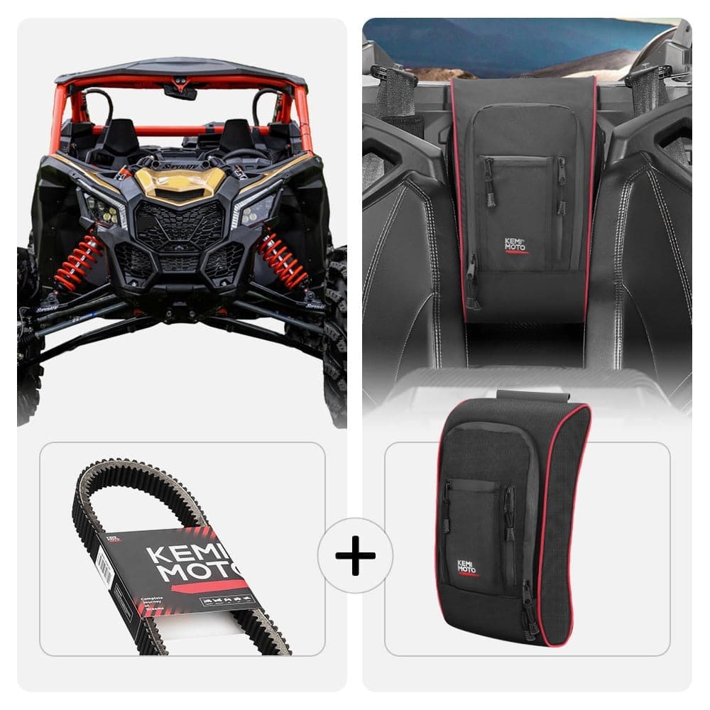 Kemimoto '17-'24 Can-Am Maverick X3 Heavy Duty Belt & Center Storage Bag