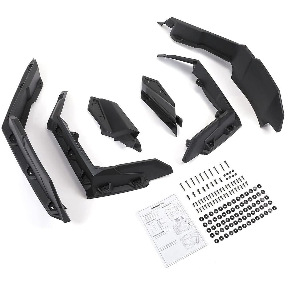 Kemimoto '17-'24 Can-Am Maverick X3 Fender Flares/ Side Mirrors & Door Bags