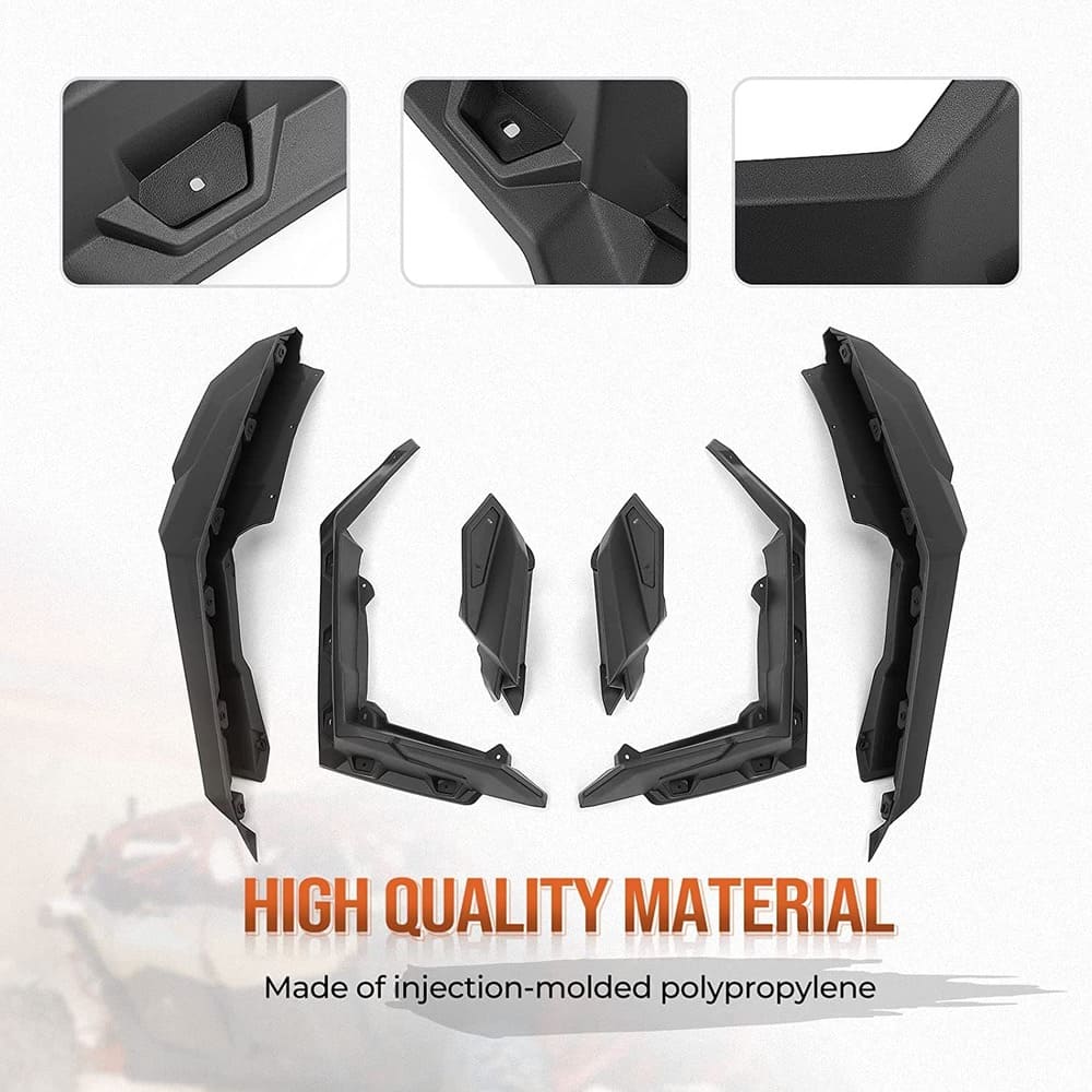 Kemimoto '17-'24 Can-Am Maverick X3 Fender Flares/ Side Mirrors & Door Bags