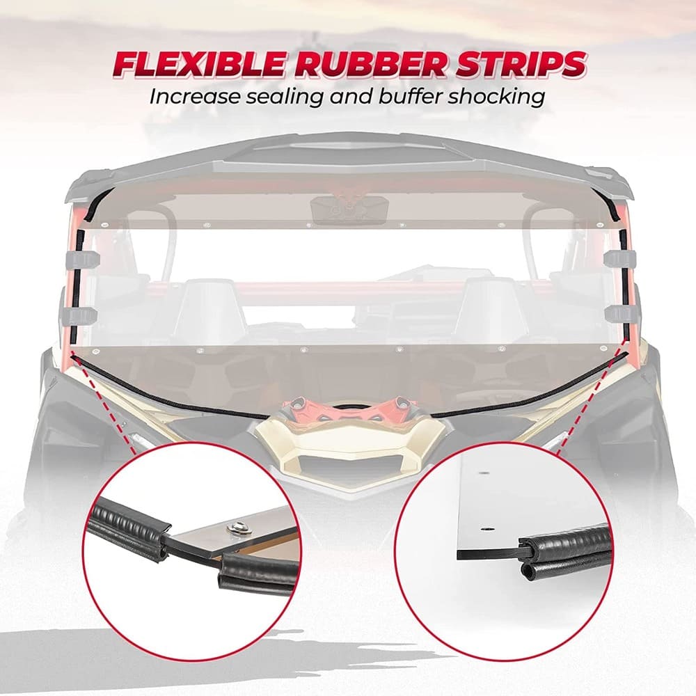 Kemimoto '17-'24 Can-Am Maverick X3/Max Tinted Full Windshield