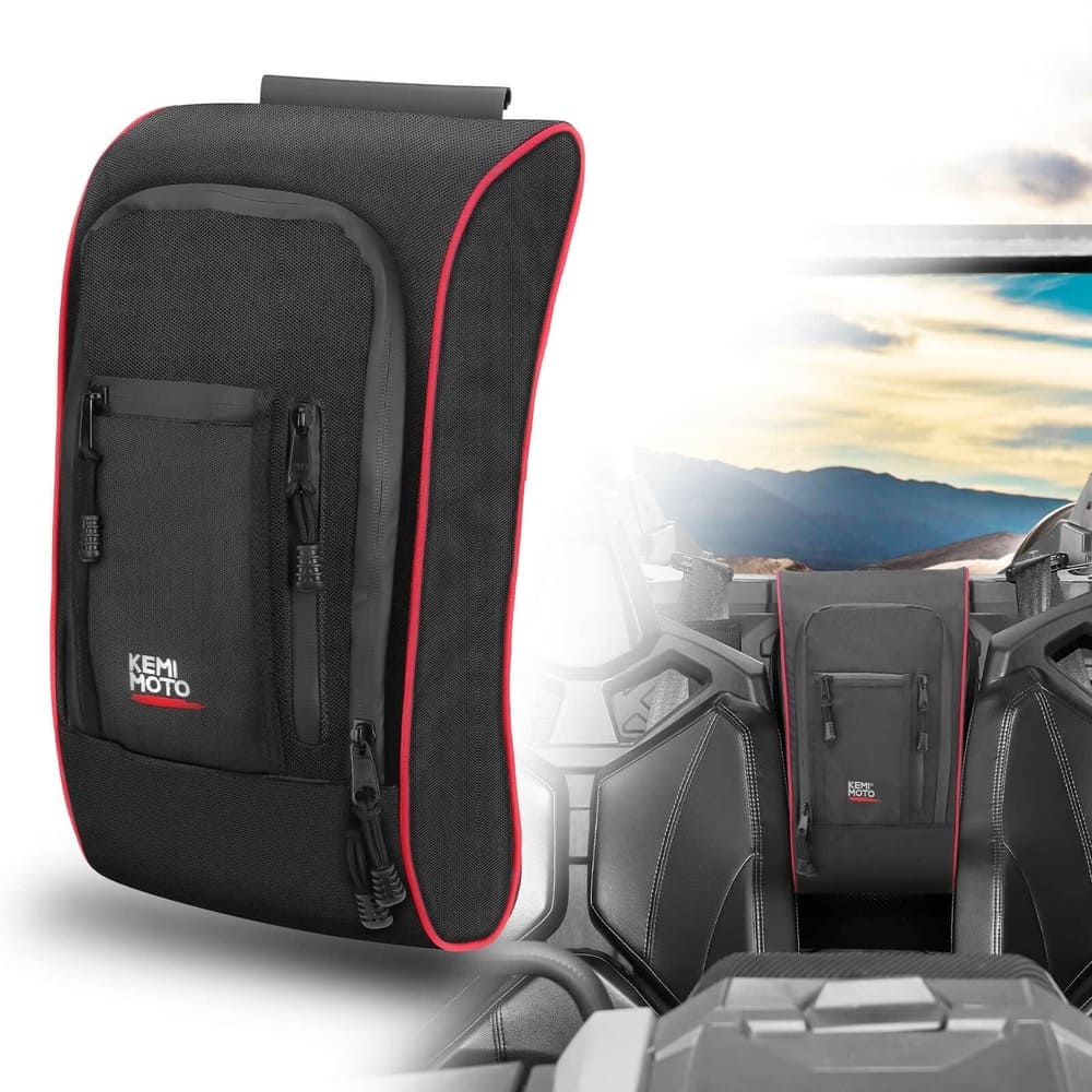 Kemimoto '17-'24 Can-Am Maverick X3 Tablet Holder & Console Storage Bag