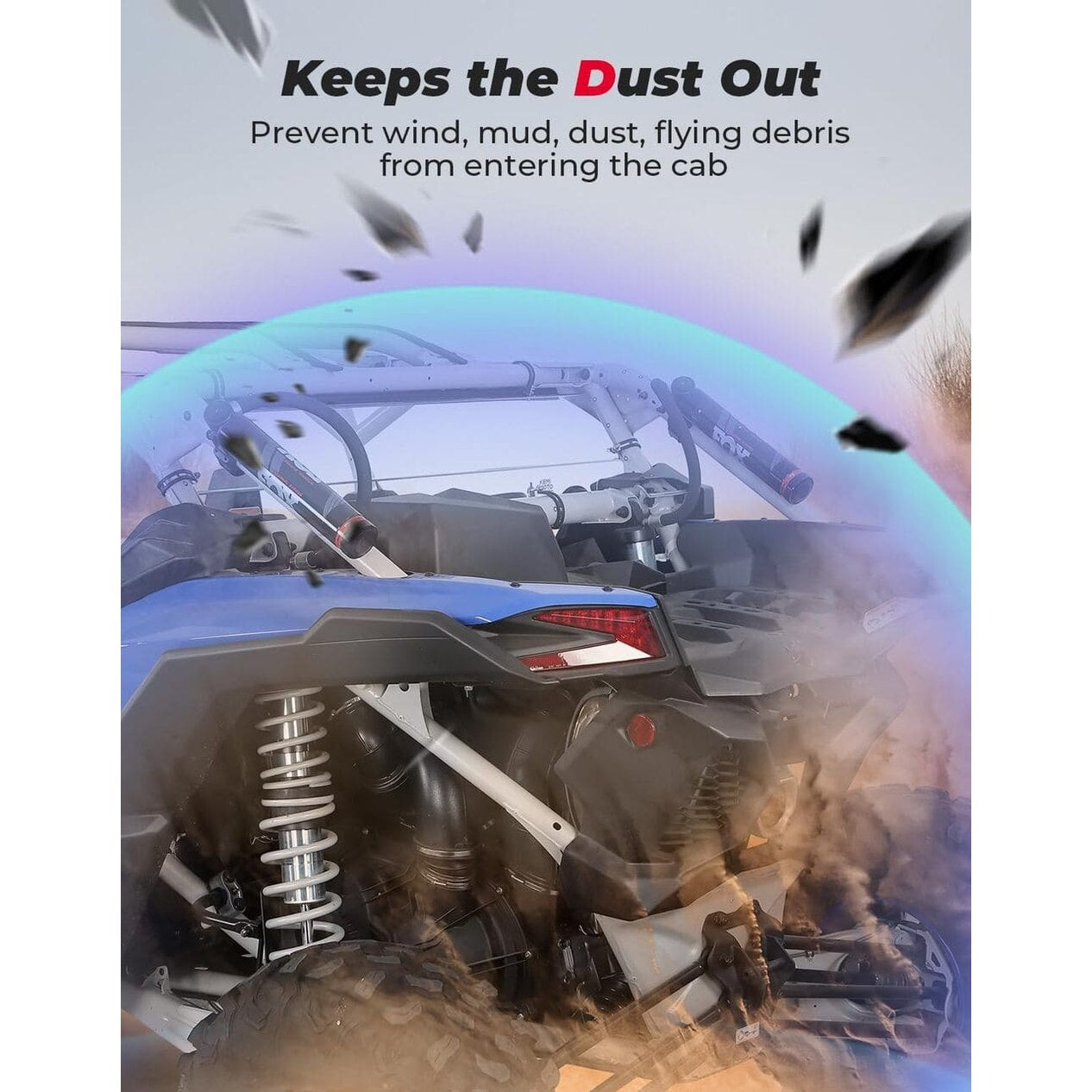 Kemimoto '17-'24 Can-Am Maverick X3/ X3 Max Upgraded Sealing Rear Windshield
