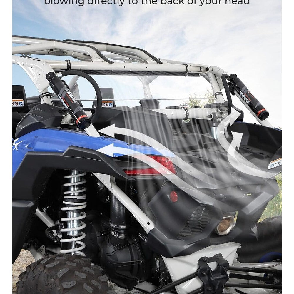 Kemimoto '17-'24 Can-Am Maverick X3/ X3 Max Upgraded Sealing Rear Windshield
