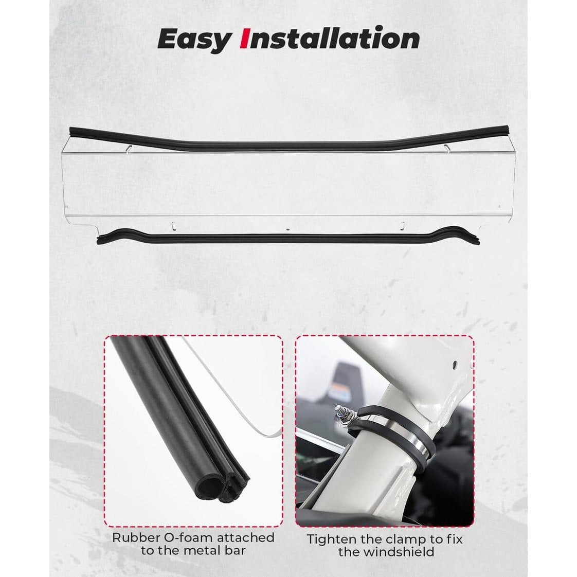 Kemimoto '17-'24 Can-Am Maverick X3/ X3 Max Upgraded Sealing Rear Windshield