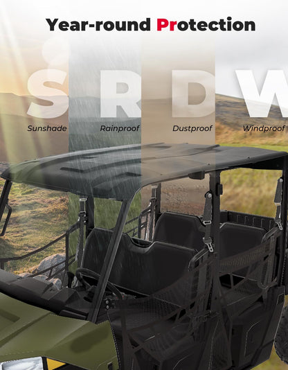 Kemimoto '17-'24 Polaris Ranger XP 1000 Crew 6-Seat Crew Roof Top Hard
