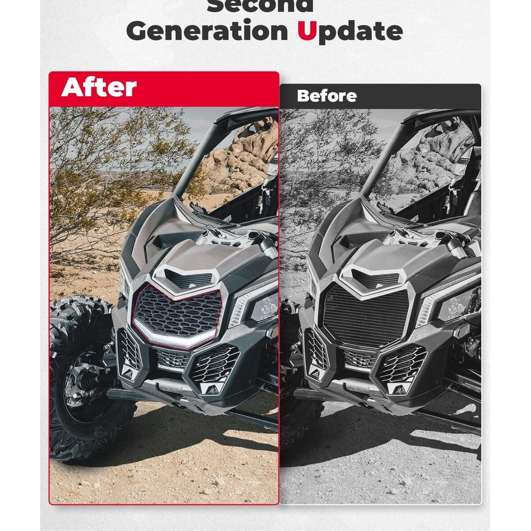 Kemimoto '17-'25 Can-Am Maverick X3 Front Bumper Mesh Grill