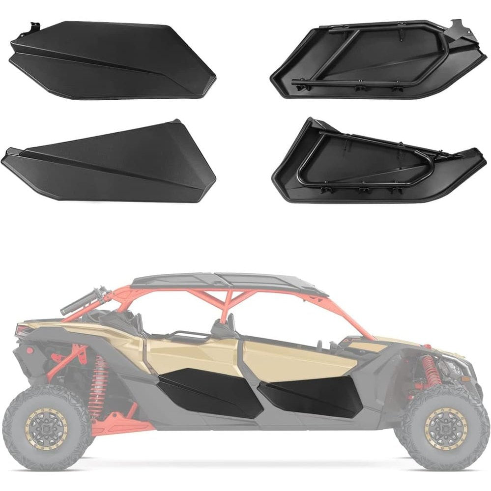 Kemimoto '17-'25 Can-Am Maverick X3 Max Lower Doors Panels w/ Metal Frame - 4 Pcs