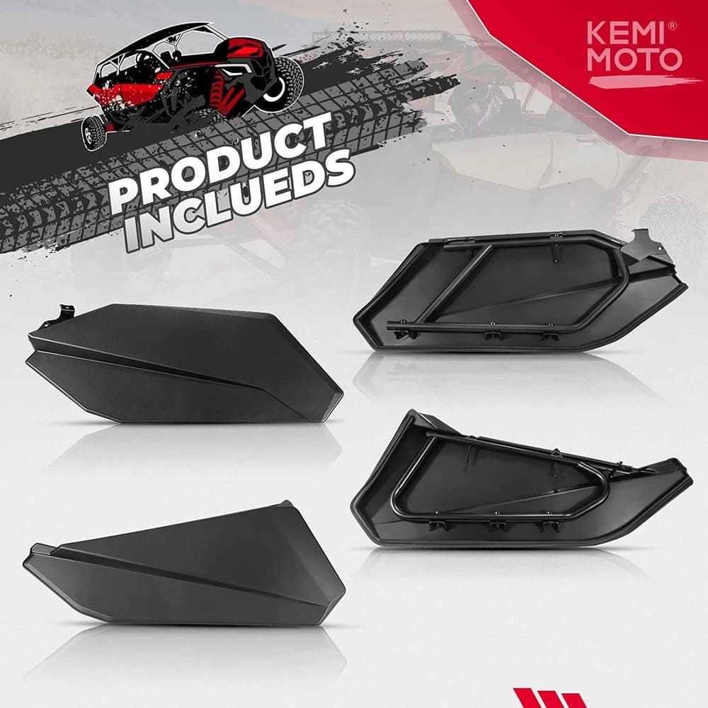 Kemimoto '17-'25 Can-Am Maverick X3 Max Lower Doors Panels w/ Metal Frame - 4 Pcs