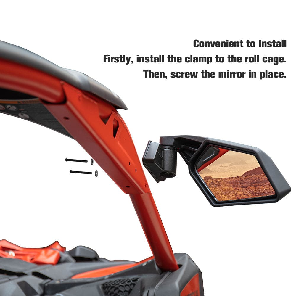 Kemimoto '17-'25 Can-Am Maverick X3 MAX Side Mirrors - One Pair