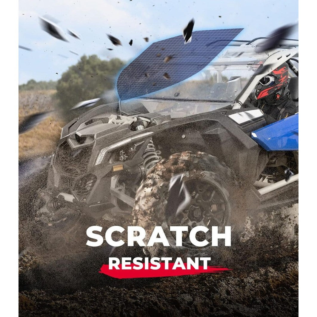 Kemimoto '17-'25 Can-Am Maverick X3 Scratch Resistant PC Flip Windshield